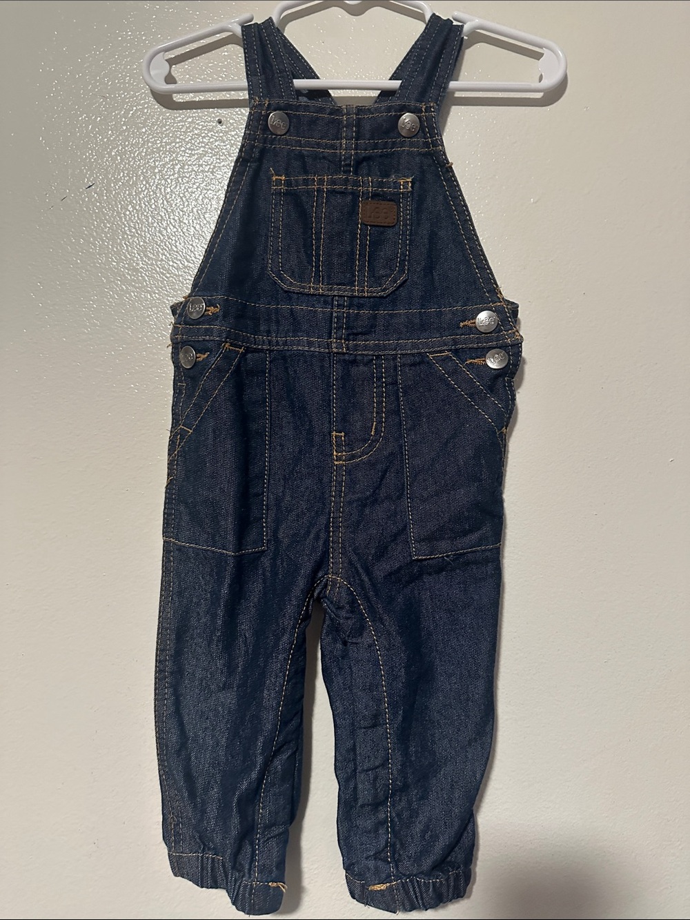 Lee Dark Indigo Denim Kids Overalls 12 months